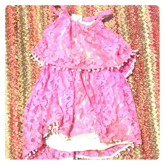 Pink flower lace (GIRLS) (KIDS) - Picture 1 of 1